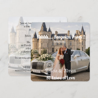 Invitación de Foto de Fiesta Sorpresa de Bodas de
