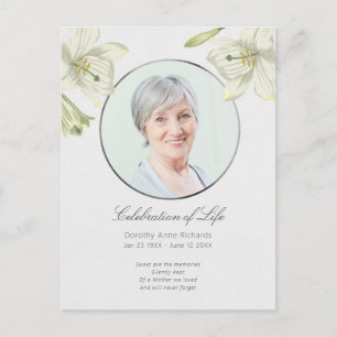 Invitación de Foto de Flor de Lilio para Celebraci