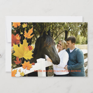 Invitación de foto de fondo de otoño