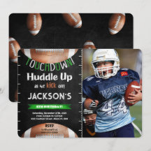 Invitación de foto de fútbol editable