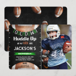 Invitación de foto de fútbol editable