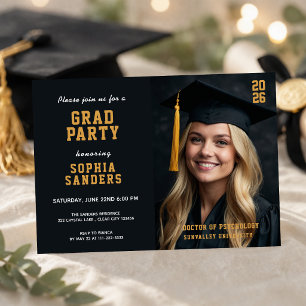 Invitación de Foto de Graduación al Estilo Revista