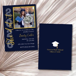 Invitación de Foto de Graduación Clase de 2026 Nav