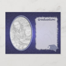 Invitación de foto de graduación de Denim
