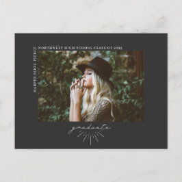 Invitación de foto de graduación de guión de arte 