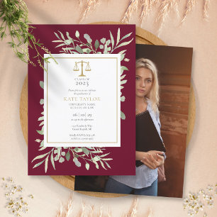Invitación de foto de graduación de la facultad de