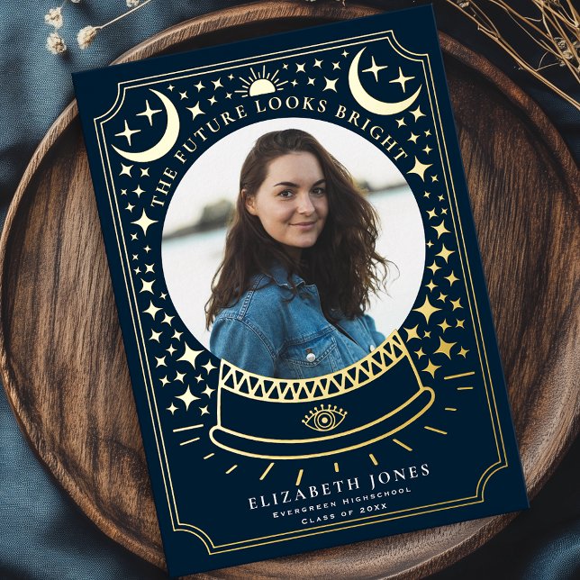 Invitación de foto de graduación de Witchy Crystal (Subido por el creador)