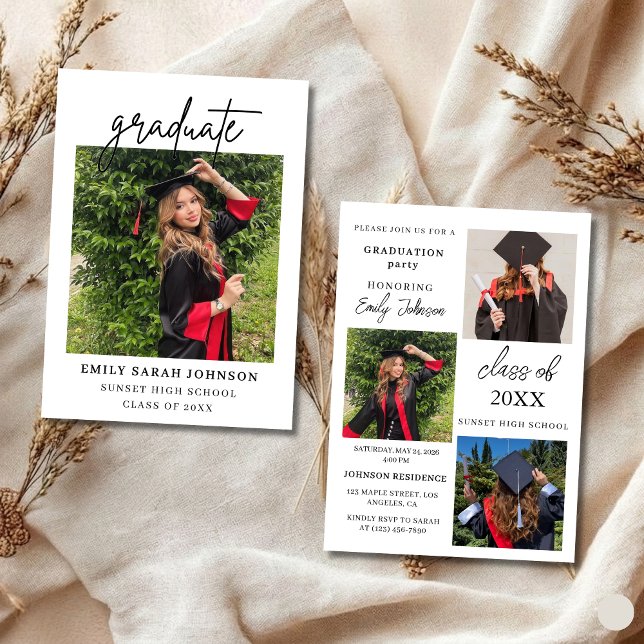 Invitación de Foto de Graduación Editable 2026 (Subido por el creador)