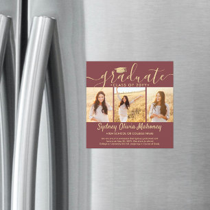 Invitación de foto de graduación magnética de Borg