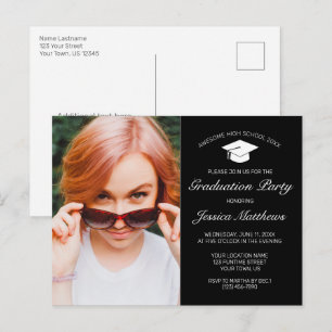 Invitación de foto de graduación minimalista moder