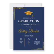 Invitación de foto de graduación moderna