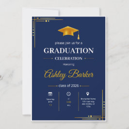 Invitación de foto de graduación moderna