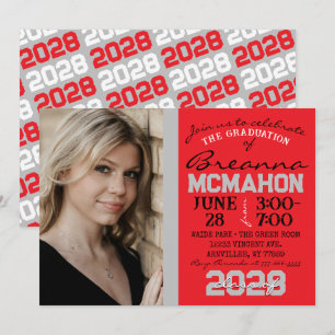Invitación de foto de graduación moderna de color 