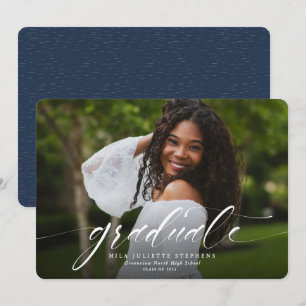 Invitación de foto de graduación simple