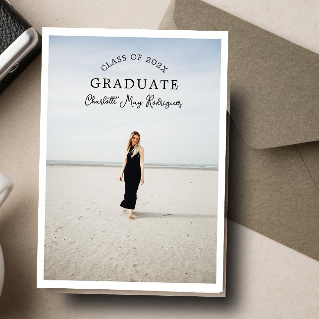 Invitación de foto de graduado de clase arqueada (Subido por el creador)