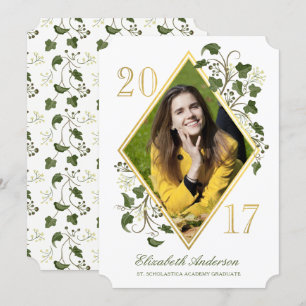 Invitación de foto de graduado de la Liga de la Hi