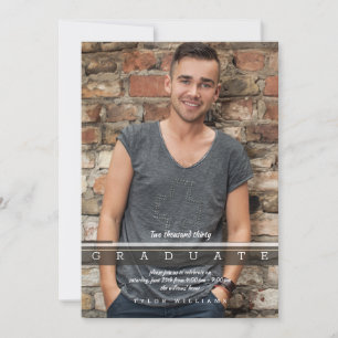 Invitación de Foto de Graduado Moderno