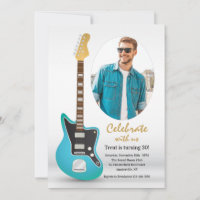 Invitación de Foto de Guitarra Eléctrica