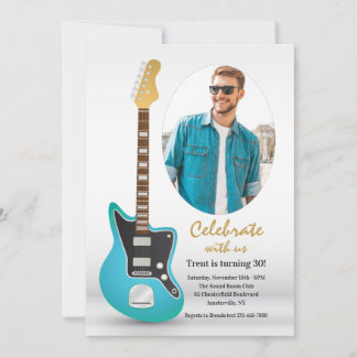 Invitación de Foto de Guitarra Eléctrica