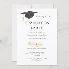 Invitación de foto de la fiesta de graduación Dipl