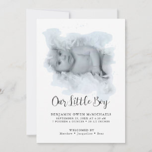 Invitación de foto de niño pequeño moderno y elega
