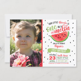Invitación de foto de One In a Melon Watermelon - 