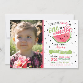 Invitación de foto de One In a Melon Watermelon