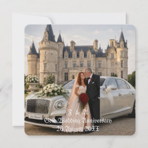 Invitación de Foto de Pareja de Bodas de Oro