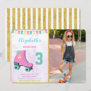 Invitación de foto de patinaje sobre ruedas