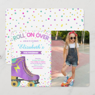 Invitación de foto de patinaje sobre ruedas