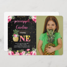 Invitación de foto de piña