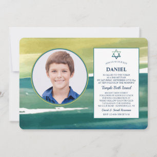 Invitación de Foto de Pinceladas de Acuarela