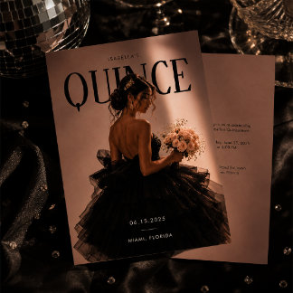 Invitación de Foto de Quinceañera Editorial Modern