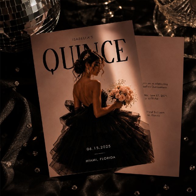 Invitación de Foto de Quinceañera Editorial Modern (Subido por el creador)