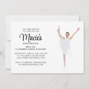 Invitación de Foto de Recital de Baile