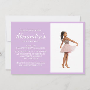 Invitación de Foto de Recital de Baile con Luz Sua
