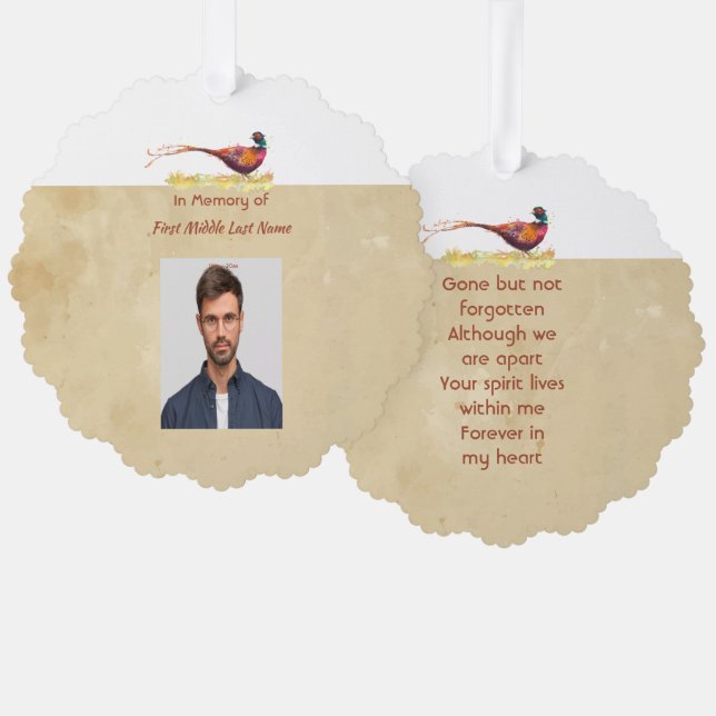 Invitación de Foto de Recuerdo Keeepsake Faisán Ar (Anverso/Reverso)