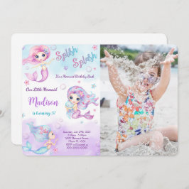 Invitación de foto de sirena