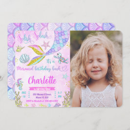 Invitación de foto de sirena