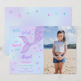 Invitación de foto de sirena