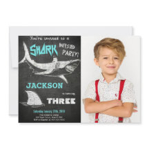 Invitación de foto de tiburón