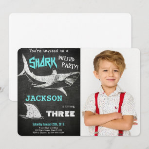 Invitación de foto de tiburón