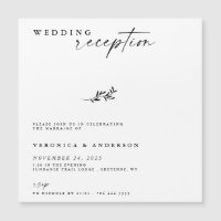 Invitación de foto del Boda de recepción de Elopem