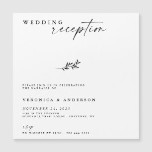 Invitación de foto del Boda de recepción de Elopem