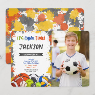 Invitación de foto deportiva