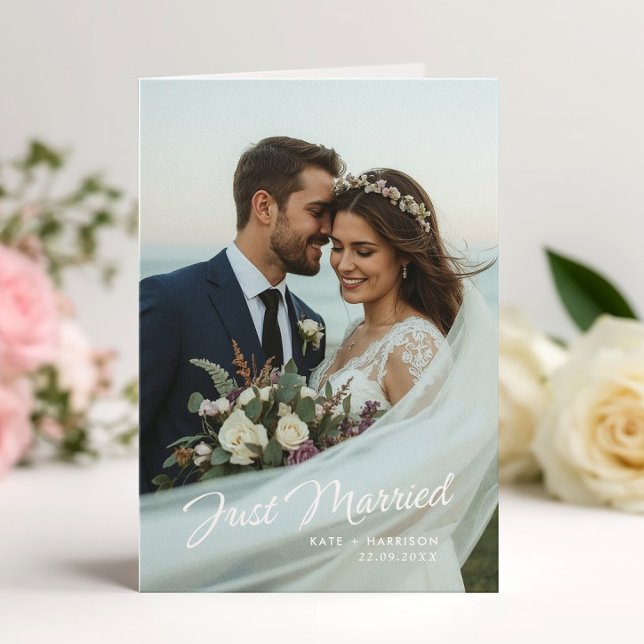 Invitación de foto doblada de Boda casado (Subido por el creador)