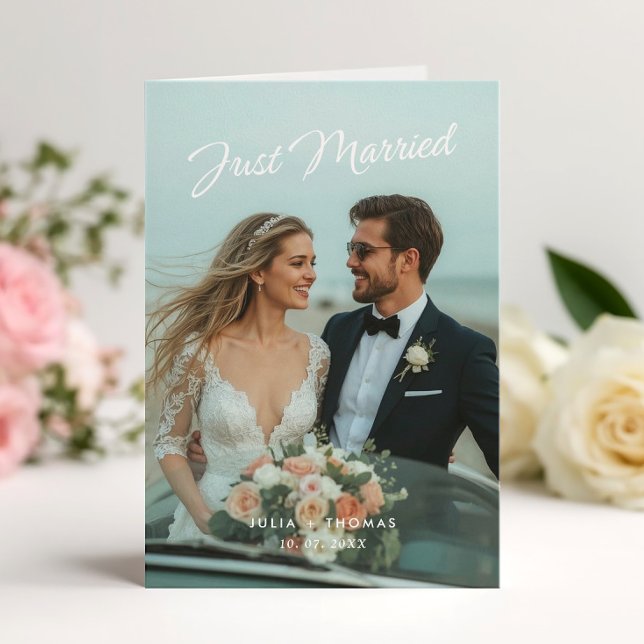 Invitación de foto doblada de Boda casado (Subido por el creador)