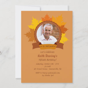 Invitación de foto elegante de otoño 2