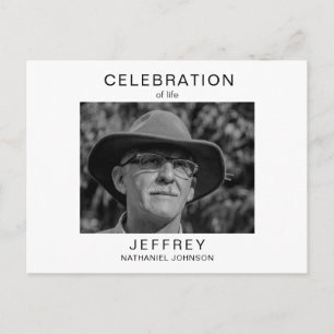 Invitación de foto en blanco y negro para celebrac