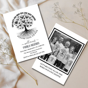 Invitación de foto familiar reunión familiar árbol